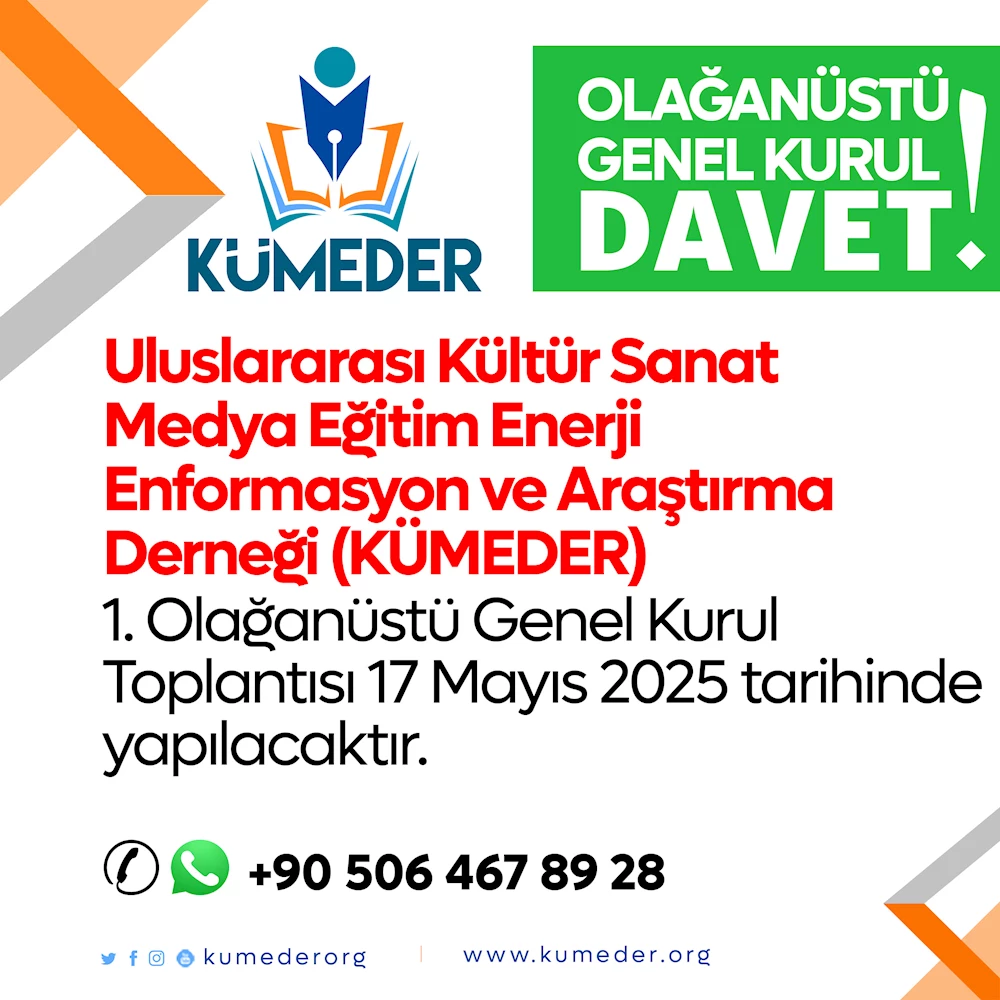 KÜMEDER’den Yeni Döneme Güçlü Başlangıç: Genel Kurul Toplantısına Davetlisiniz!